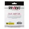 Rimba - Collar Daddy's Girl. Stylowa i odważna obroża z napisem „Daddy's Girl”, wykonana z wysokiej jakości silikonu, zapewniająca komfort i efektowny wygląd