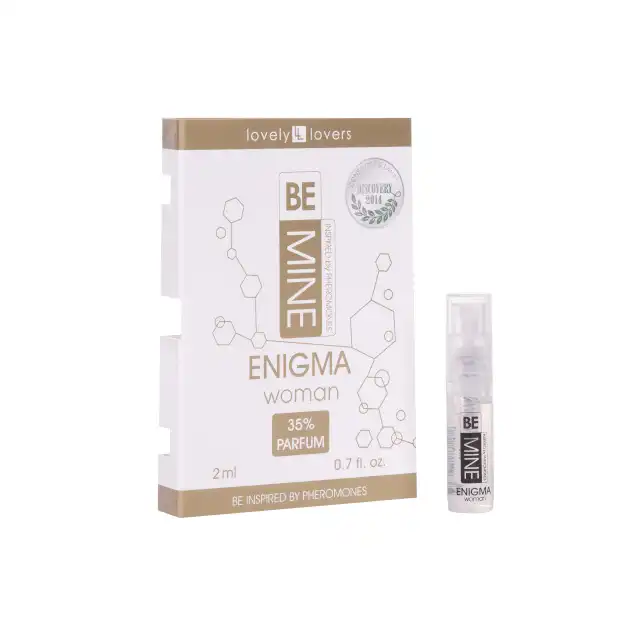 Lovely Lovers - Be MIne Enigma Parfum Woman 2ml. Intrygujące perfumy damskie z feromonami, z eleganckimi nutami kwiatów i owoców, tworząc uwodzicielską aurę pełną kobiecych wibracji