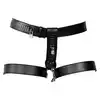 OUCH! - Leather Female Chastity Belt with Leg Restraint. Pas cnoty dający pełną kontrolę. 