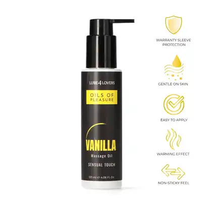 Lube4Lovers - Vanilla Massage Oil 120 ml. Waniliowy olejek do masażu z efektem rozgrzewającym