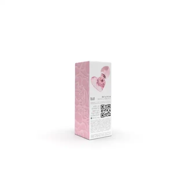 Nobü - Rose Heart Plug Pink. Szklana wtyczka analna o różowym kolorze z serduszkiem w podstawie, elegancki plug