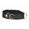 Master Series - Tracking Collar Black. Czarna obroża śledząca dla uległego z miejscem na AirTag – styl i pełna kontrola