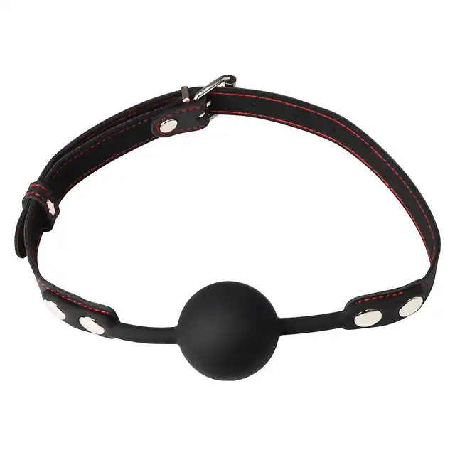 Erospace - Wild Play BDSM 4pcs Set. Zestaw BDSM z kneblem, obrożą, smyczą i opaską na oczy, kontrola, komfort i zmysłowe uniesienie