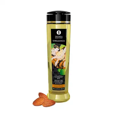 Shunga - Massage Oil Organica Almond Sweetness. Luksusowy olejek do masażu 240 ml o zapachu słodkich migdałów