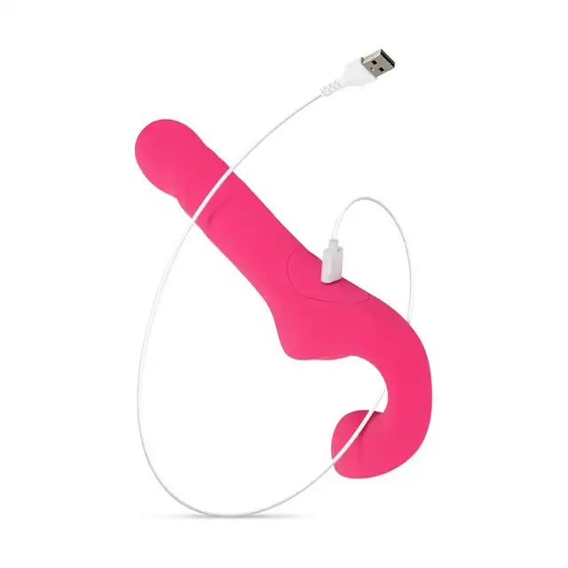 Teazers - Strapless Strap On Vibrator Pink. Wibrujący strapon bez uprzężowy, intensywna stymulacja łechtaczki, punktu G i strefy analnej w jednym
