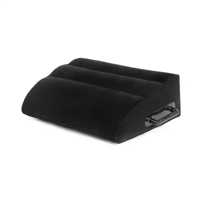 Bedroom Fantasies - The Handlebar Inflatable Pillow Black. Poduszka BDSM do nadmuchania z uchwytami, wygodne wsparcie i ekscytująca wszechstronność