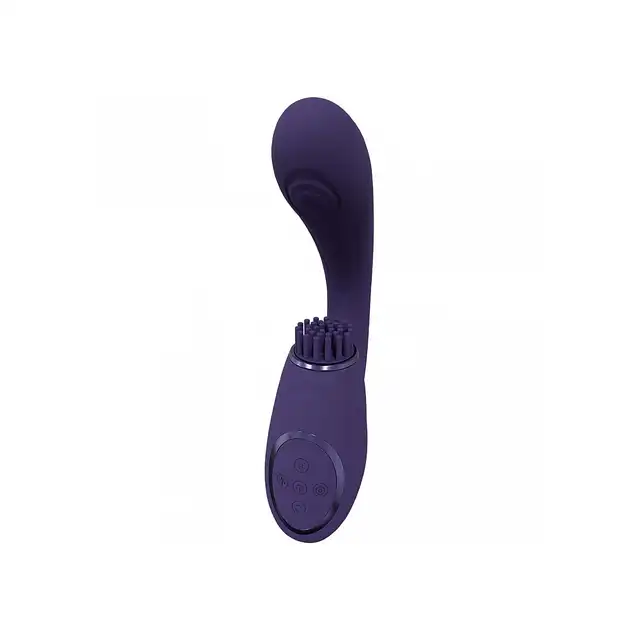 Vive Gen - Triple Motor G-Spot Vibrator with Pulse Wave and Vibrating Bristles - Purple