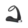 Dreamtoys - Fantasstic Vibrating Anal Plug With Cockring Black. Wibracyjny korek analny z pierścieniem na penisa i jądra