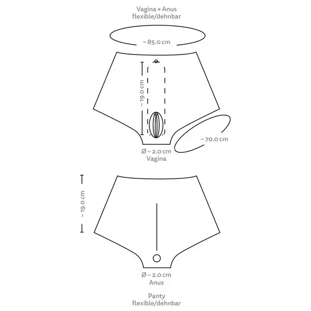 You2Toys - Ultra Realistic Vagina Pants. Silikonowe majtki z otwartą i realistyczną pochwą oraz anusem