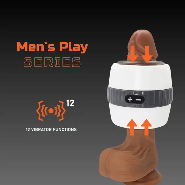 Erospace - Men's Play Vibrating Male Masturbator. Męski masturbator z 12 funkcjami wibracji, intensywne doznania i realistyczna przyjemność