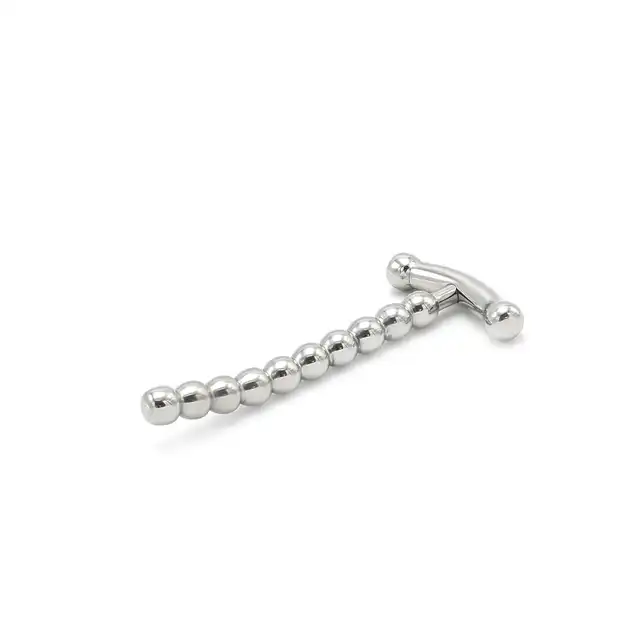 Kiotos SteelSeries - Solid Penis Plug Curved With T Handle. 