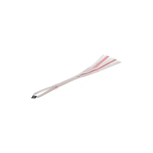 Sportsheets - Peaches `n CreaMe Stripe Flogger. Pudrowo różowy bat o skórzanym wykończeniu, figlarna przyjemność