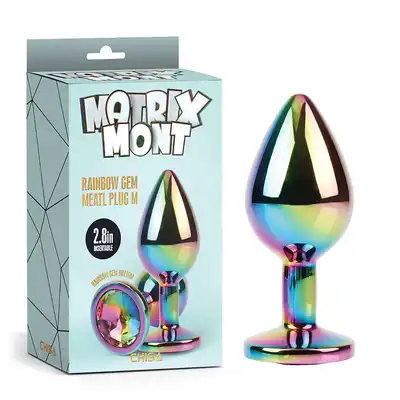 Matrix Mont - Rainbow Gem Anal Plug. Tęczowa elegancja i wyjątkowa stymulacja w rozmiarze M