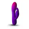 Rocks Off - Glo-Girl Rabbit Purple. Miękka, bezpieczna dla ciała silikonowa powłoka i mocna podwójna stymulacja. 
