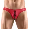 Svenjoyment - CN M. Briefs L. Czerwone, błyszczące slipy z ozdobnym sznurowaniem dla zmysłowego wyglądu.