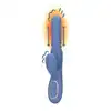 Loveline - Blue Nova Warming Rotating Beads and Thrusting Rabbit Vibrator. Ogrzewany, wibrujący wibrator z króliczkiem dla jeszcze większej przyjemności