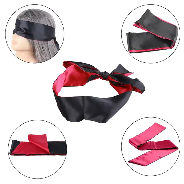 Erospace - Wild Play Satin Mask Eye C18. Satynowa opaska na oczy, zmysłowa gra cieni i zmysłów