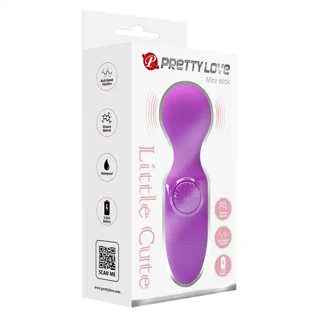 Pretty Love - Mini Stick Purpl. Kompaktowy masażer o dużej mocy, idealny do intensywnej stymulacji i gry wstępnej.