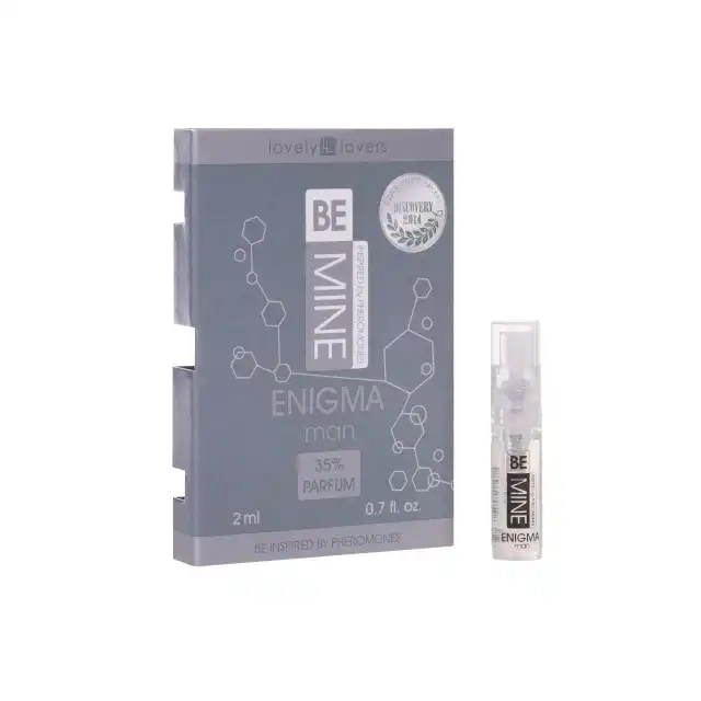 Lovely Lovers - Be MIne Enigma Parfum Man 2ml. Intrygujące perfumy męskie z feromonami, z eleganckimi nutami drzewno-ziołowymi i kwiatowo-owocową świeżością