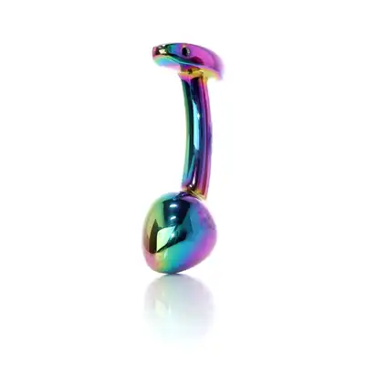 Bseries -  Jewellery Multicolour Curved Plug L. Ekskluzywny korek analny o anatomicznym kształcie i luksusowym wykończeniu, idealny dla osób szukających intensywnej stymulacji
