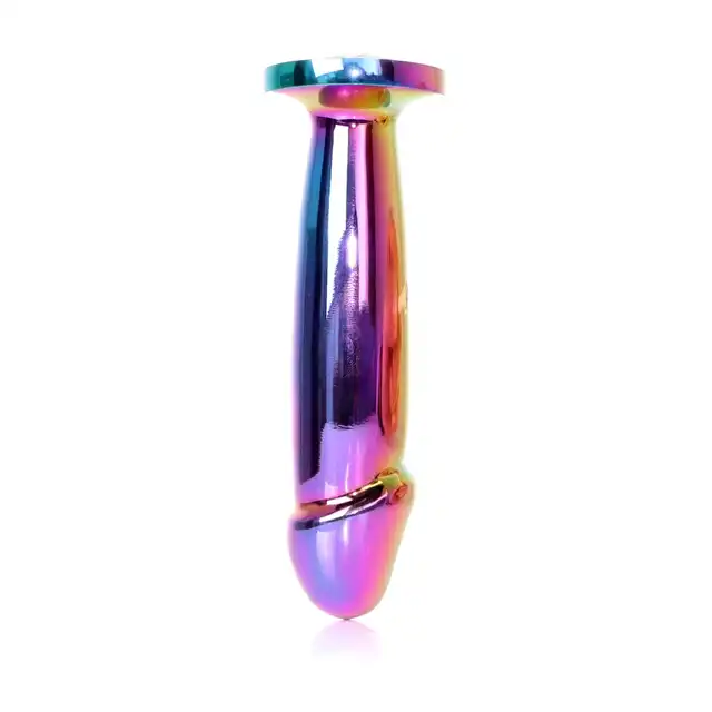 Bseries -  Jewellery Multicolour Penis Plug Clear M. Elegancka biżuteria analna z stali nierdzewnej z diamencikiem, zapewniająca stymulację i bezpieczeństwo