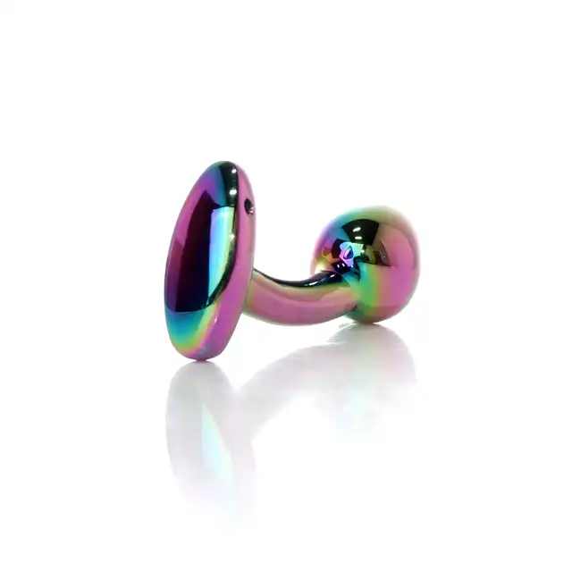 Bseries -  Jewellery Multicolour Curved Plug L. Ekskluzywny korek analny o anatomicznym kształcie i luksusowym wykończeniu, idealny dla osób szukających intensywnej stymulacji
