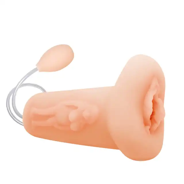 Baile - Vagina with pear. Realistyczny masturbator z funkcją ssania i wypustkami wewnętrznymi