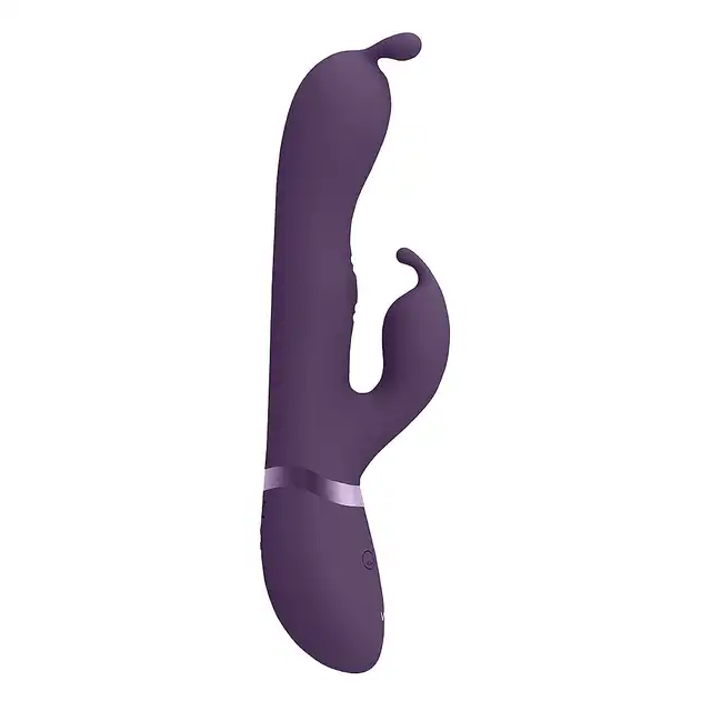 Vive - Gada Vibrating Bunny Ear G-Spot Rabbit with Pulse Wave Shaft Purple. Wibrator z króliczym uchem i wałkiem pulsacyjnym do stymulacji punktu G