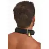 Master Series - Tracking Collar Black. Czarna obroża śledząca dla uległego z miejscem na AirTag – styl i pełna kontrola
