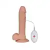 Lovetoy - The Ultra Soft Dude 9.0 Inch. Luksusowe dildo z wibracjami i przyssawką, design o realistycznej, ultra miękkiej strukturze