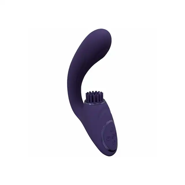 Vive Gen - Triple Motor G-Spot Vibrator with Pulse Wave and Vibrating Bristles - Purple