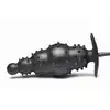 Master Series - Ass Puffer Ribbed Inflatable Anal Plug. Pompowany korek analny o intensywnie stymulującej powierzchni wypustkowej