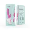 Teazers - Realistic Rabbit Vibrator Purple. Podwójny wibrator z stymulującymi żłobieniami, idealna stymulacja
