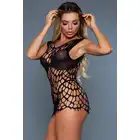 BeWicked - Earned It Mini Dress BLK/OS. Czarna sukienka bodystocking z intrygującymi wycięciami ala pajęczyna 