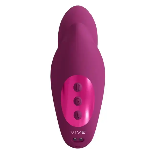 Vive - Yuki G-Spot Vibrator with Massaging Beads Pink. Nowoczesny wibrator podwójny do stymulacji punktu G z ruchomymi kulkami