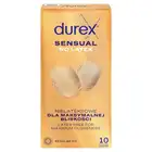 Durex - Sensual No Latex 10 szt. Nie lateksowe prezerwatywy idealne dla alergików zapewniające intensywne doznania