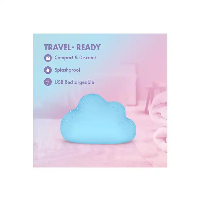 Blush - Play with me Cuddle Cloud Body Massager Blue. Uroczy stymulator łechtaczki w kształcie chmurki