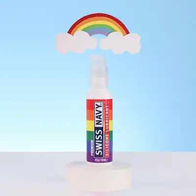 Swiis Navy - Silicone Lubricant Pride Edition 118 ml. Luksusowy, długotrwały silikonowy lubrykant z dodatkiem witaminy E w eleganckim opakowaniu z pompką