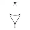 Obsessive - 830-TED-1 Body S/M. Zmysłowe body z otwartym przodem, wiązaniem i pikantnym krokiem dla odważnych kobiet.
