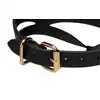 Master Series - Bondage Baddie Collar With O-ring Black/Gold. Regulowana obroża w odcieniach czerni i złota, idealny dodatek do stylizacji i sesji BDSM