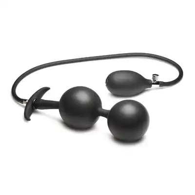 Master Series - Ass Rattler Inflatable Silicone Anal Plug. Nadmuchiwany silikonowy korek analny, intensywna stymulacja na każdym poziomie