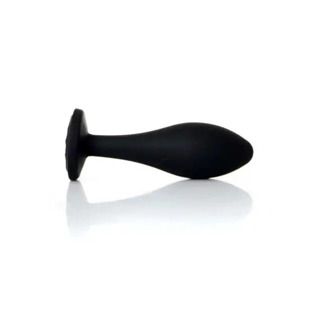 B-Series - Silicone Plug Clear M. Ekskluzywny plug analny z silikonowym wykończeniem i eleganckim diamencikiem w rozmiarze M