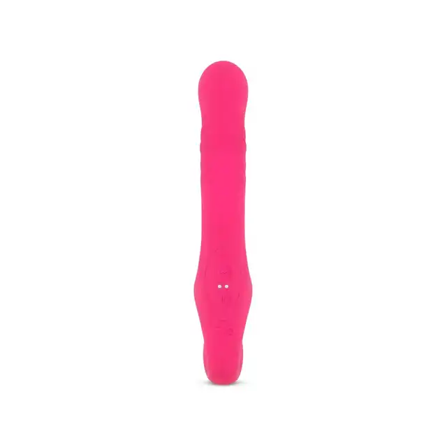 Teazers - Strapless Strap On Vibrator Pink. Wibrujący strapon bez uprzężowy, intensywna stymulacja łechtaczki, punktu G i strefy analnej w jednym