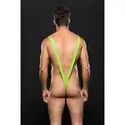 Envy Menswear - Borat Slingshot Green M/L. Odważny neonowy strój dla mężczyzn, inspirowany kultową postacią Borata.