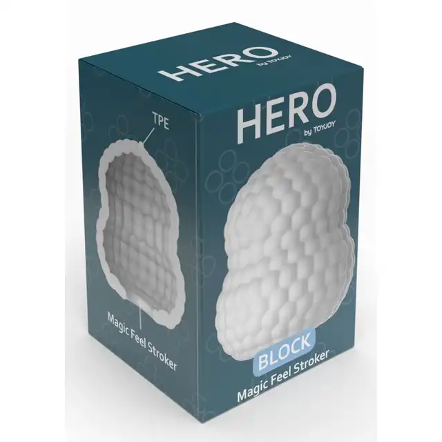 ToyJoy - Hero Mini Masturbator Block. Wyjątkowy, kieszonkowy masturbator, który oferuje niezrównane doznania dzięki swojej strukturze