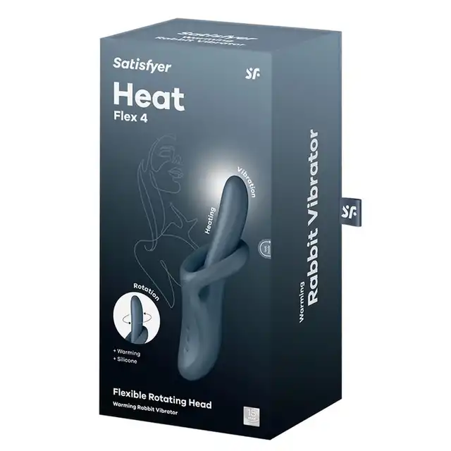 Satifsyer - Heat Flex 4 Light Blue. Wibracje, obroty i ciepło dla wyjątkowych doznań z precyzyjną stymulacją punktu G i łechtaczki
