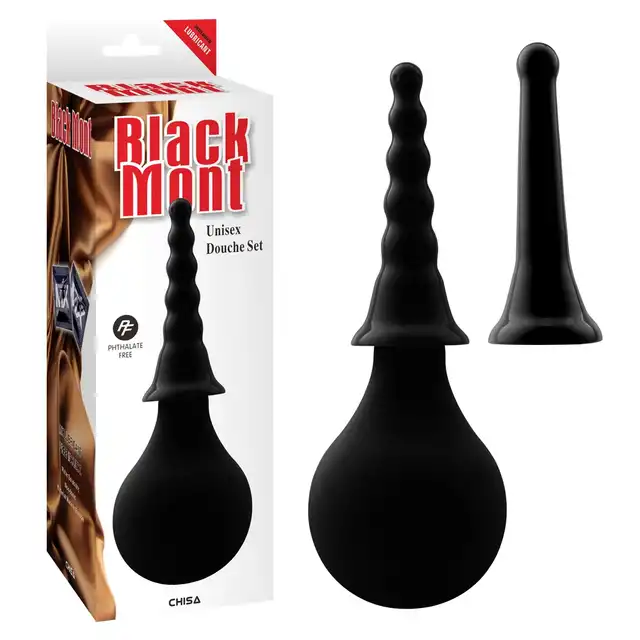 Chisa - Black Mont Unisex Douche Set. Praktyczny zestaw do lewatywy z materiału premium
