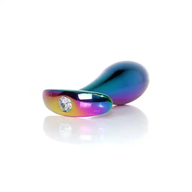 B-Series - Jewellery Multicolour Plug Clear L. Ekskluzywna biżuteria analna z transparentnym diamencikiem, idealna do stylowych i intensywnych doznań