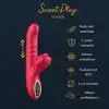 Erospace - Sweet Play G-spot Vibrator with Thrusting.  Wibrator z funkcją ruchu posuwistego, intensywna stymulacja punktu G i łechtaczki