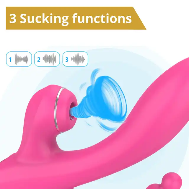Erospace - Sweet Play Sucking Vivrator with Anal Braids. Wibrator ssący z koralikami analnymi, potrójna stymulacja dla wyjątkowej przyjemności